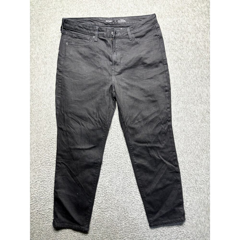 Old Navy Women’s Size 14 High-Rise O.G. Straight Black Jeans – Classic Fit |